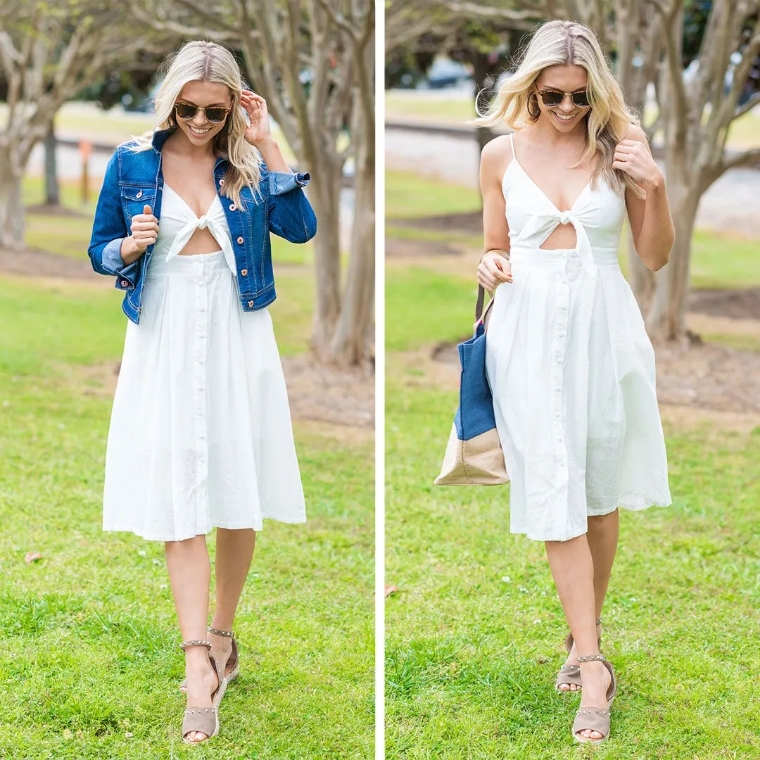 Meet In The Park Dress, Cream