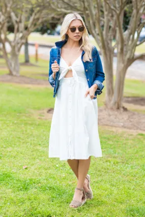 Meet In The Park Dress, Cream
