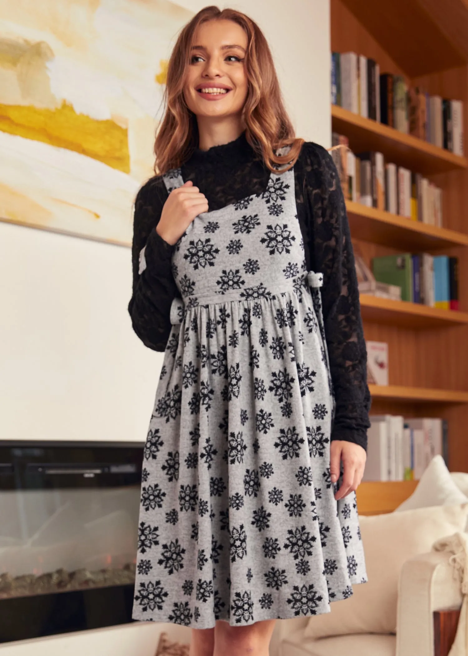 Mellowing Out on Main Street Jumper Dress