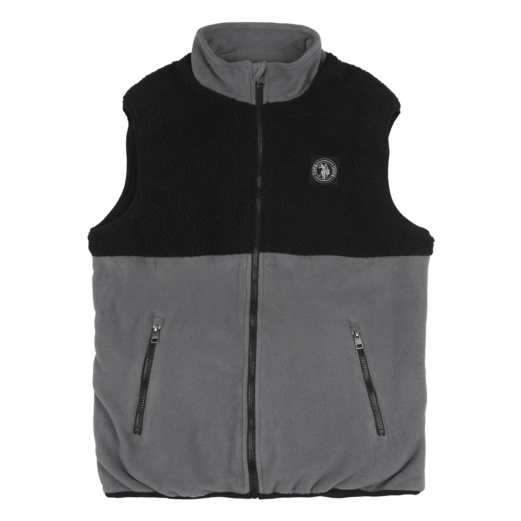 Mens Fleece Gilet in Black