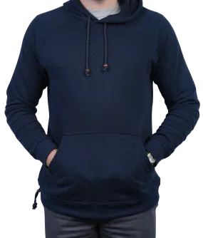 Mens Hemp and Cotton fleece Hoody - Blue