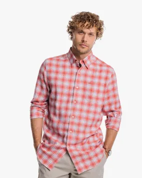 Men's Long Sleeve Beach Flannel Howland Plaid Heather Sportshirt