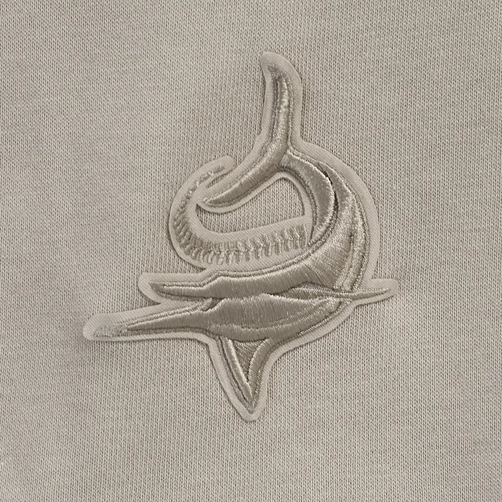 MLB MIAMI MARLINS NEUTRAL WOMEN'S CREWNECK (TAUPE)