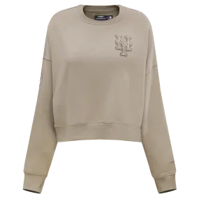 MLB NEW YORK METS NEUTRAL WOMEN'S CREWNECK (TAUPE)