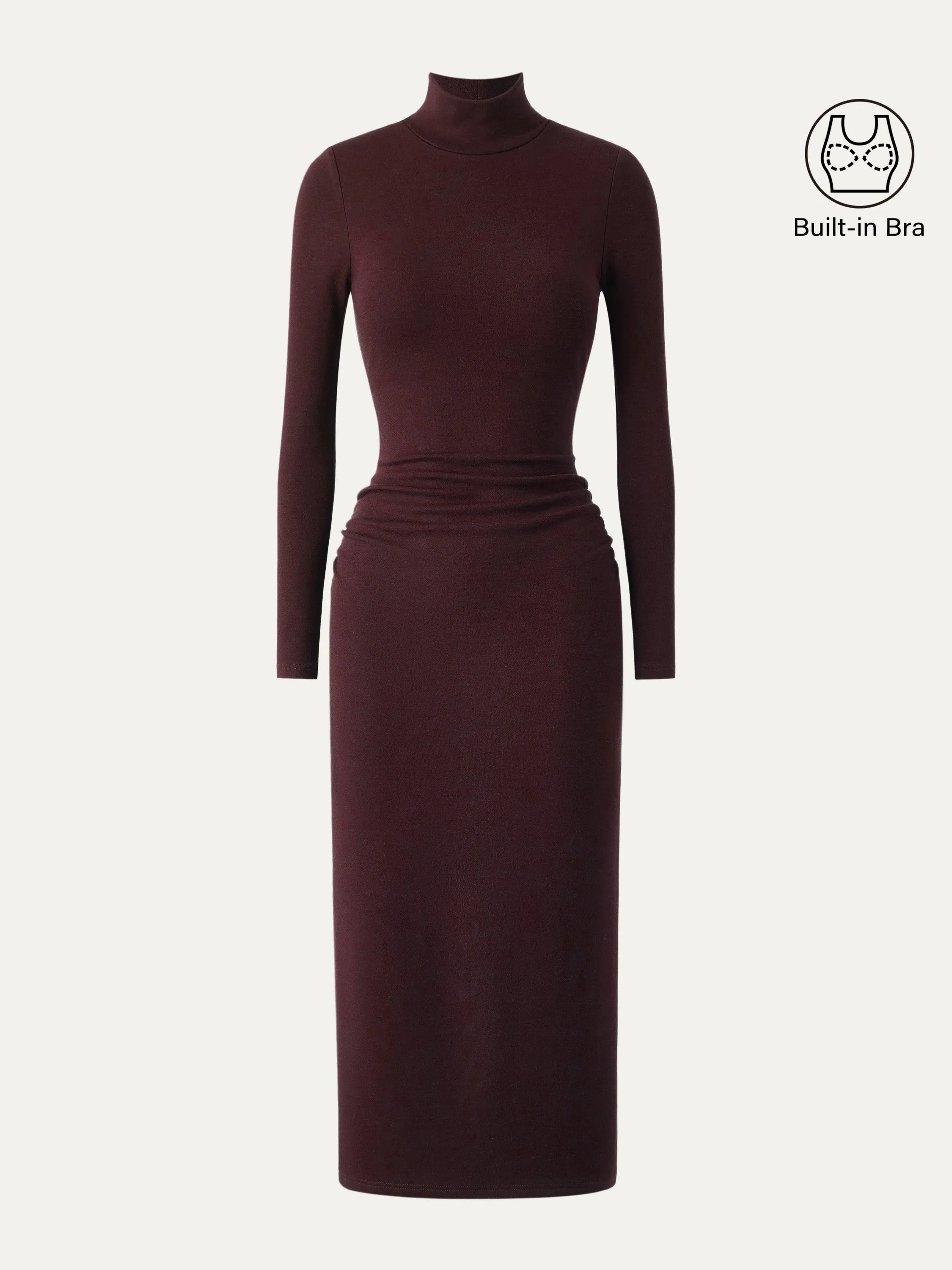 Mockneck Open-Back Bandless Brami Dress