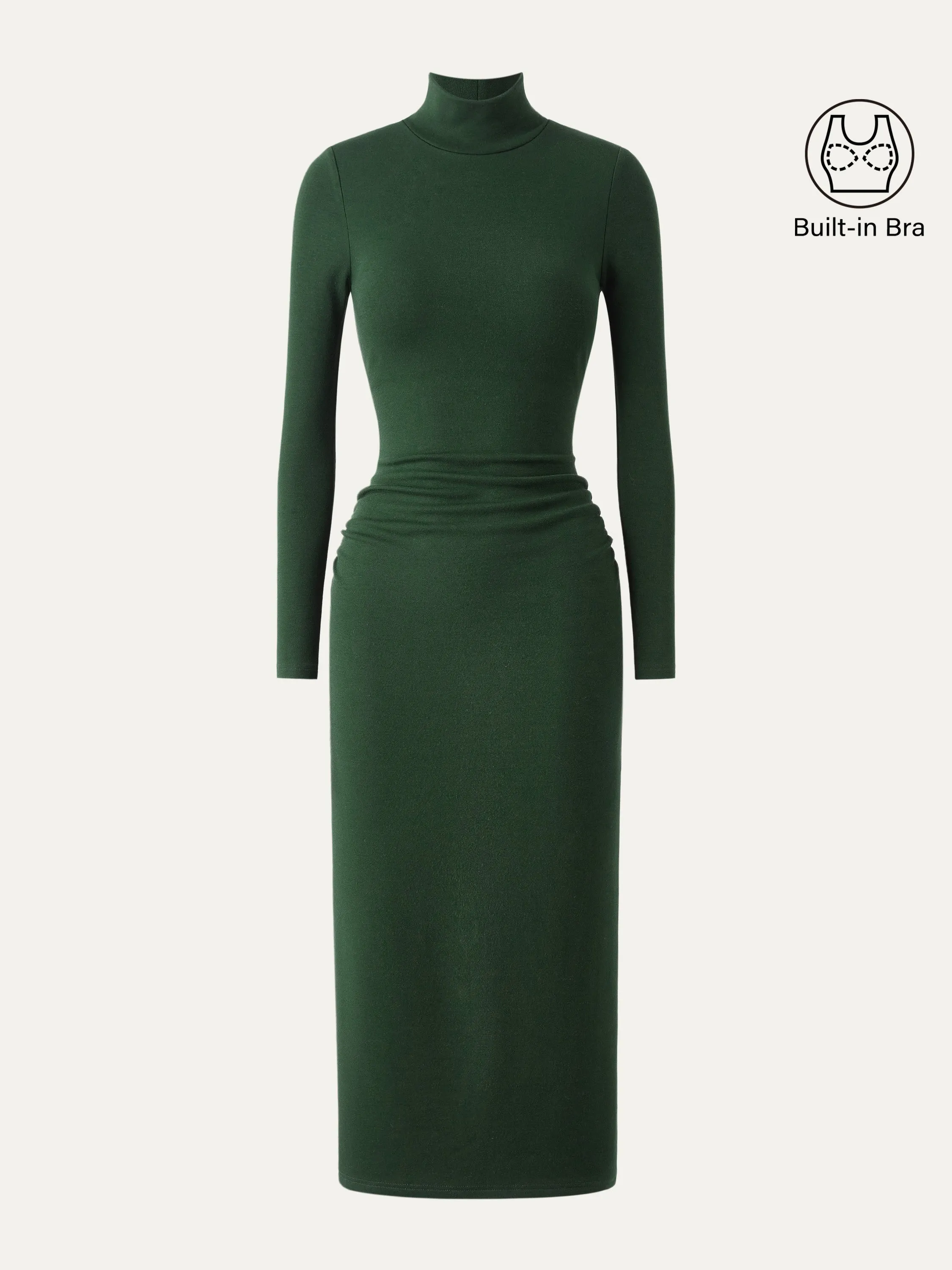 Mockneck Open-Back Bandless Brami Dress