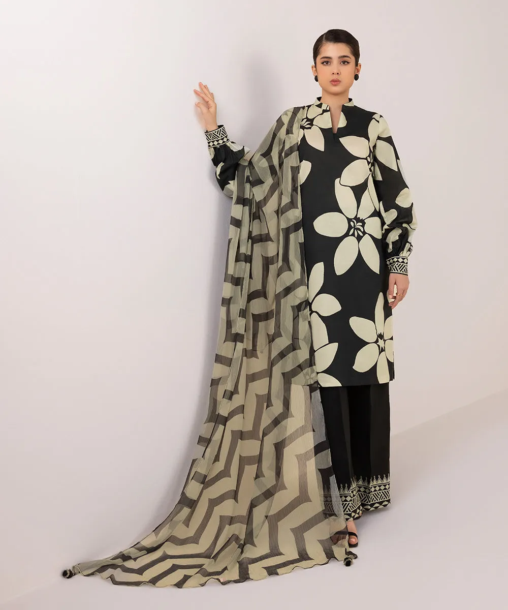 Monochrome '24-2 Piece - Printed Lawn Suit - 00U3Pbw24V45