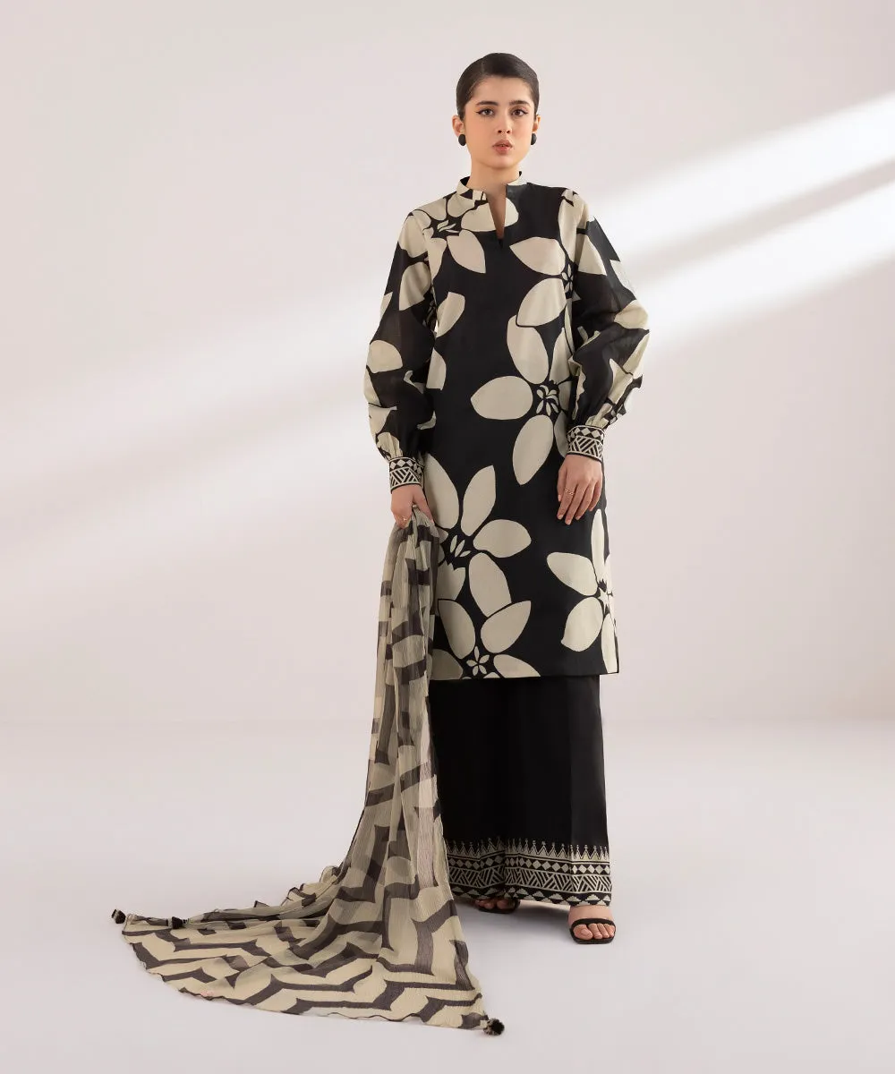 Monochrome '24-2 Piece - Printed Lawn Suit - 00U3Pbw24V45