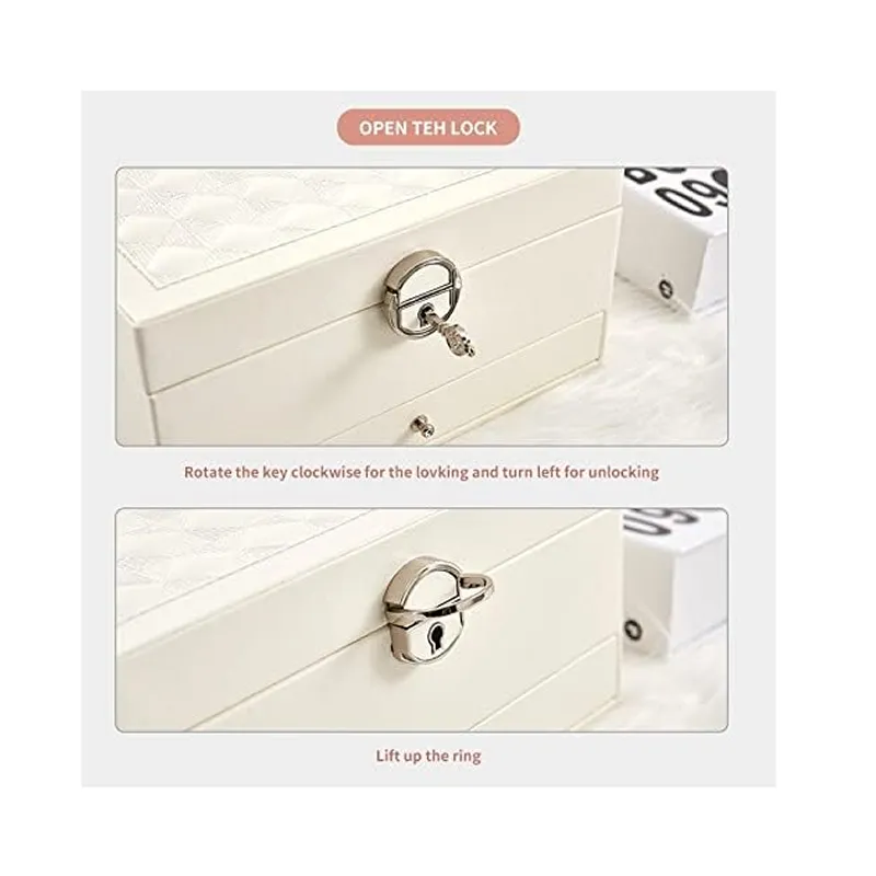 Multifunctional Multi-Layer Leather Jewelry Storage Case