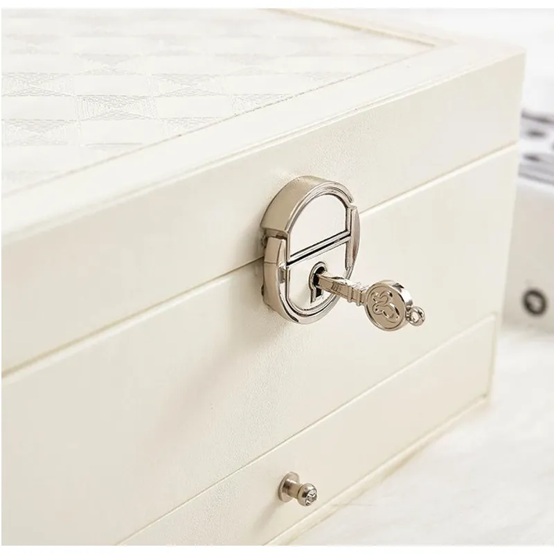Multifunctional Multi-Layer Leather Jewelry Storage Case