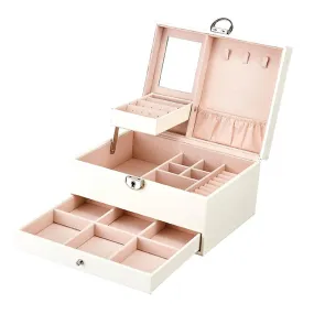 Multifunctional Multi-Layer Leather Jewelry Storage Case