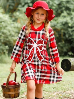 My Precious Gift Plaid Turtleneck Dress