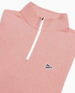Nantucket Red Microstripe Quarter-Zip