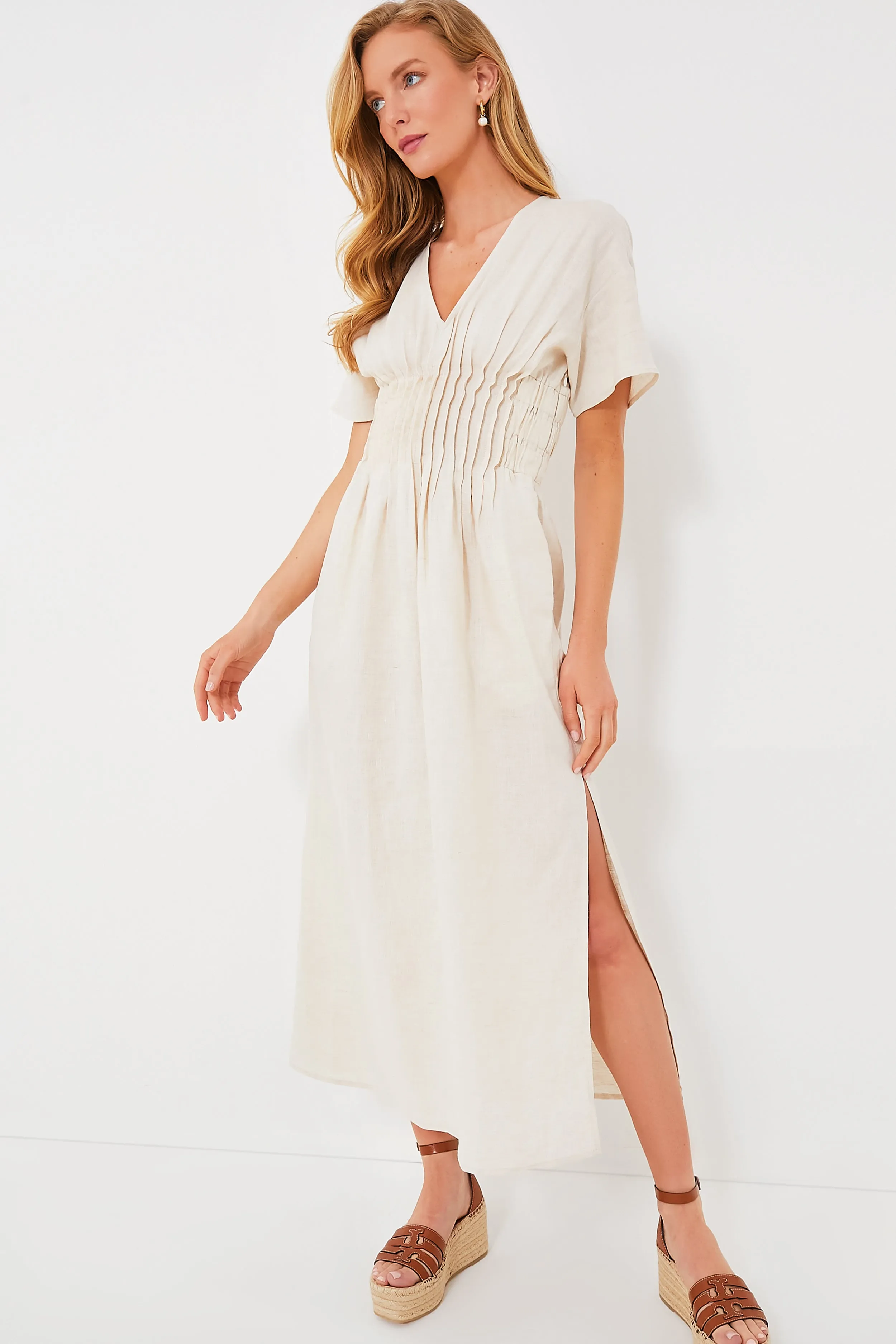 Natural Lauretta Midi Dress