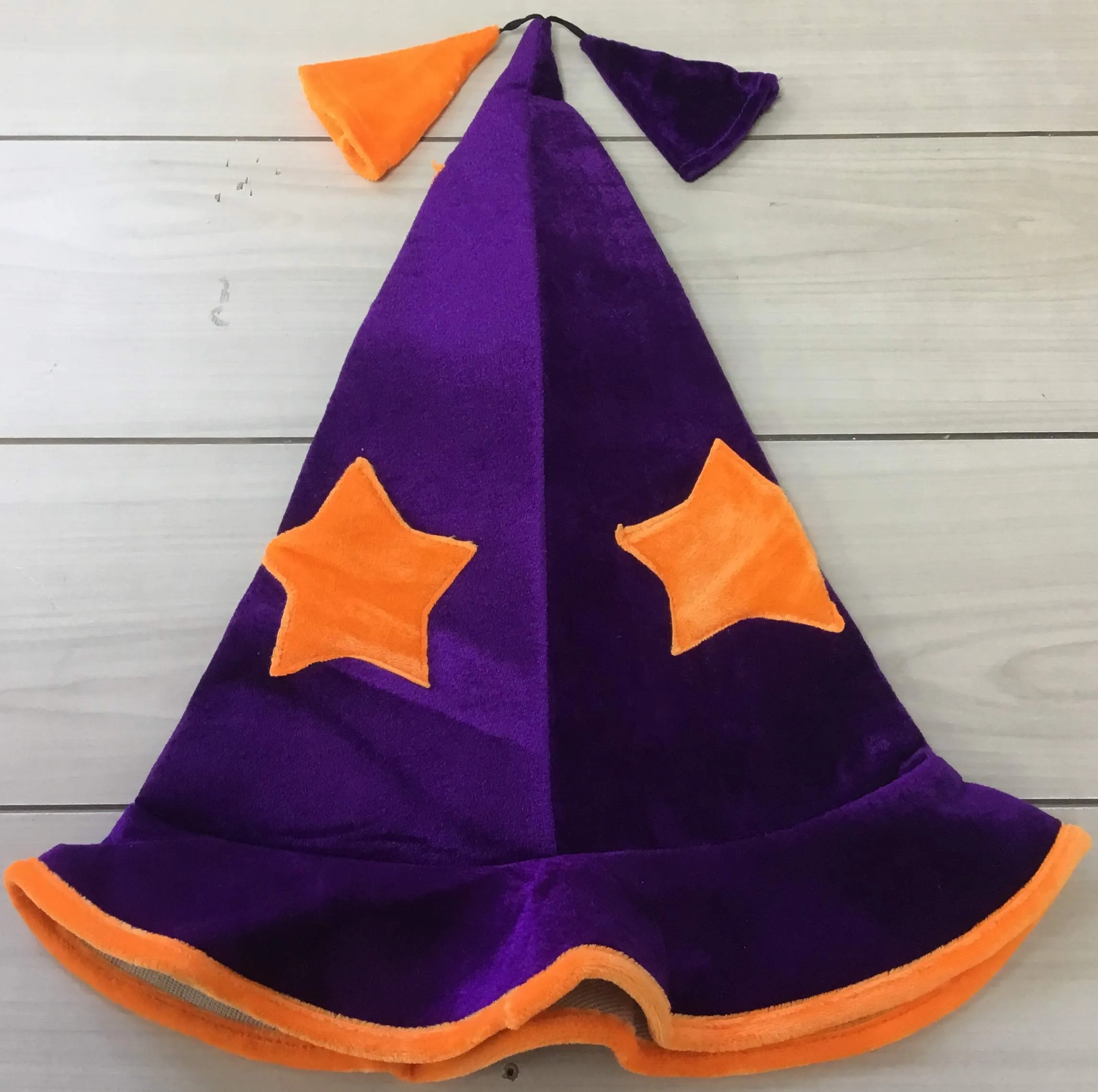 Neon witches/wizards hat - Halloween/fancy dress-ONE COLOUR CHOSEN AT RANDOM (PURPLE & ORANGE)