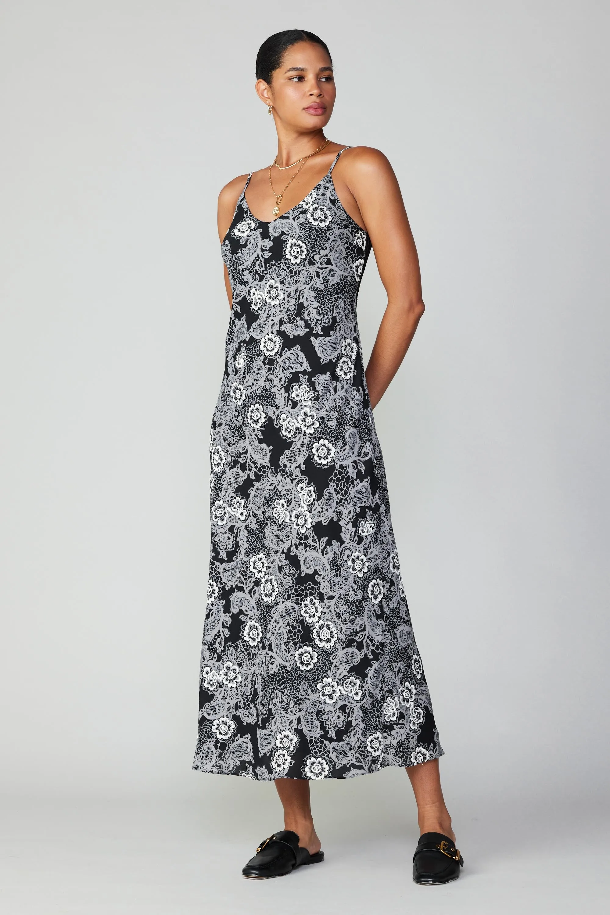 Noir Floral Maxi Dress