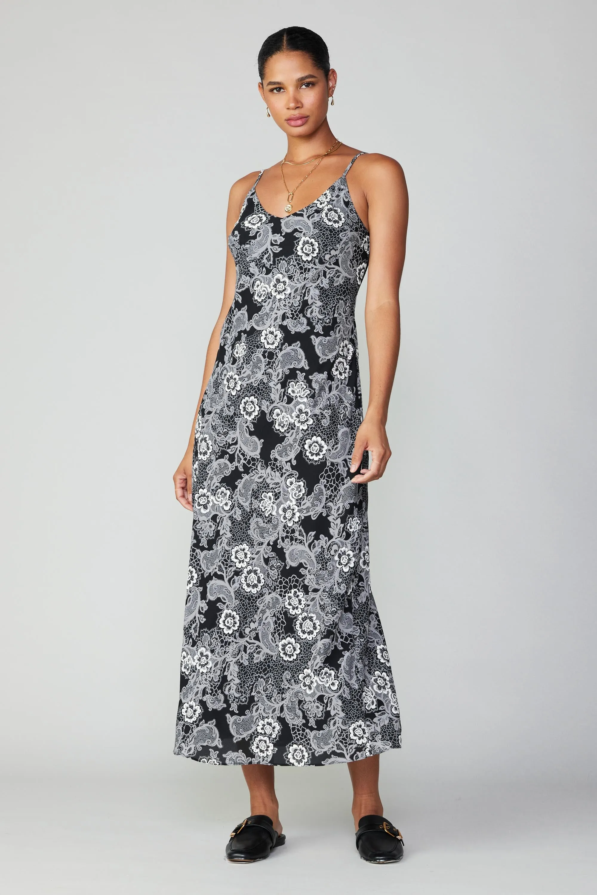 Noir Floral Maxi Dress