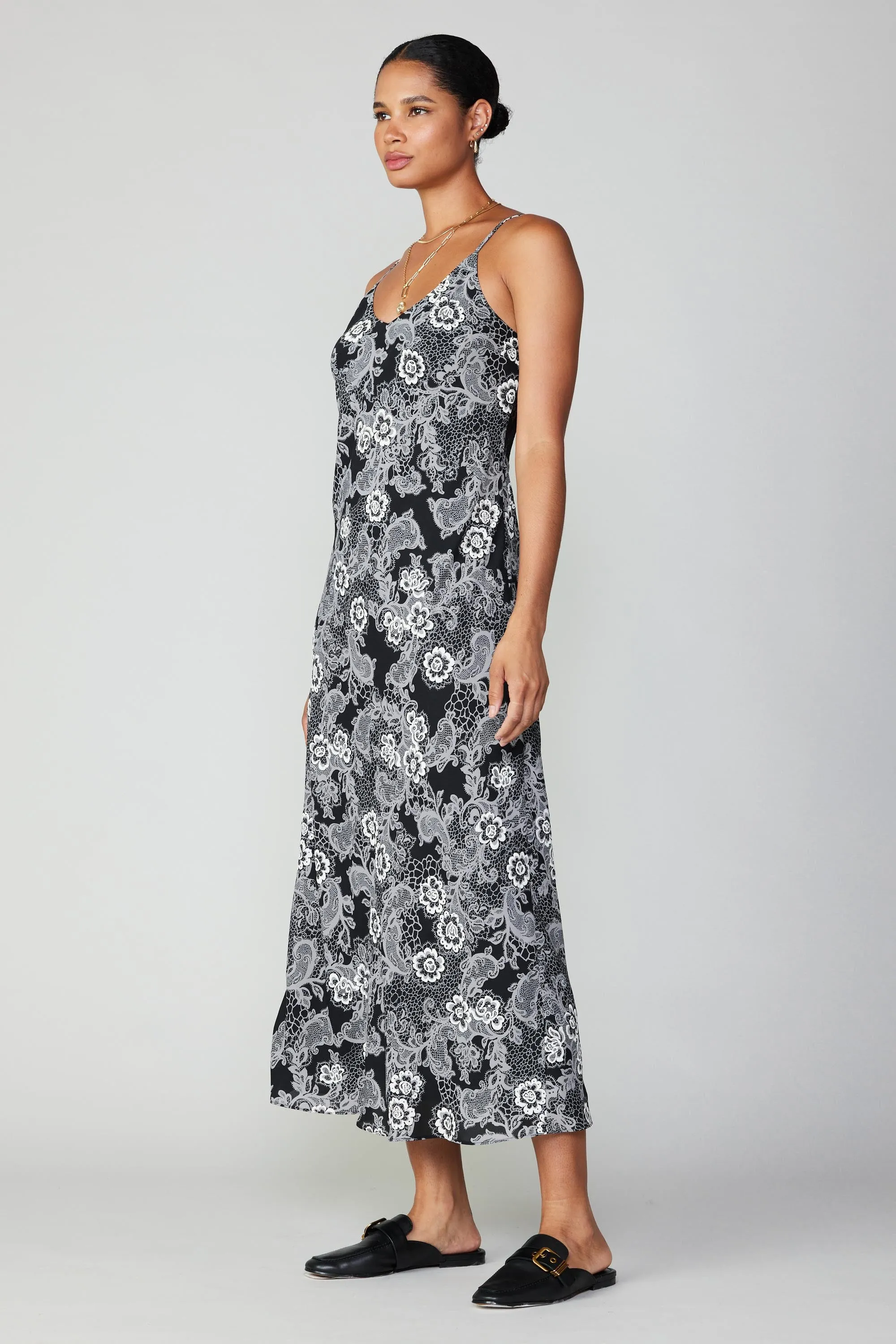Noir Floral Maxi Dress