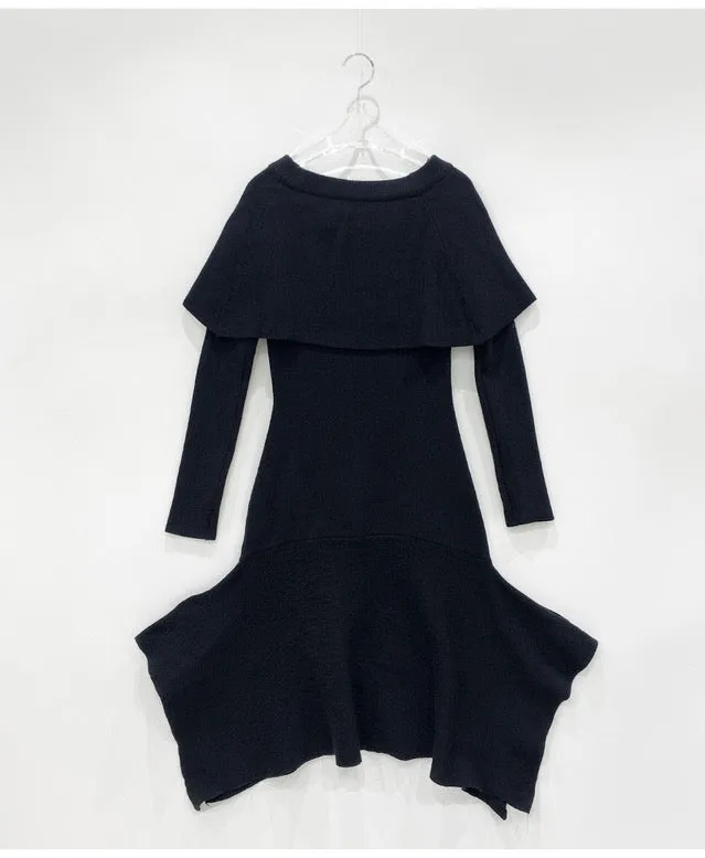 Off-Shoulder Knit Long Dress
