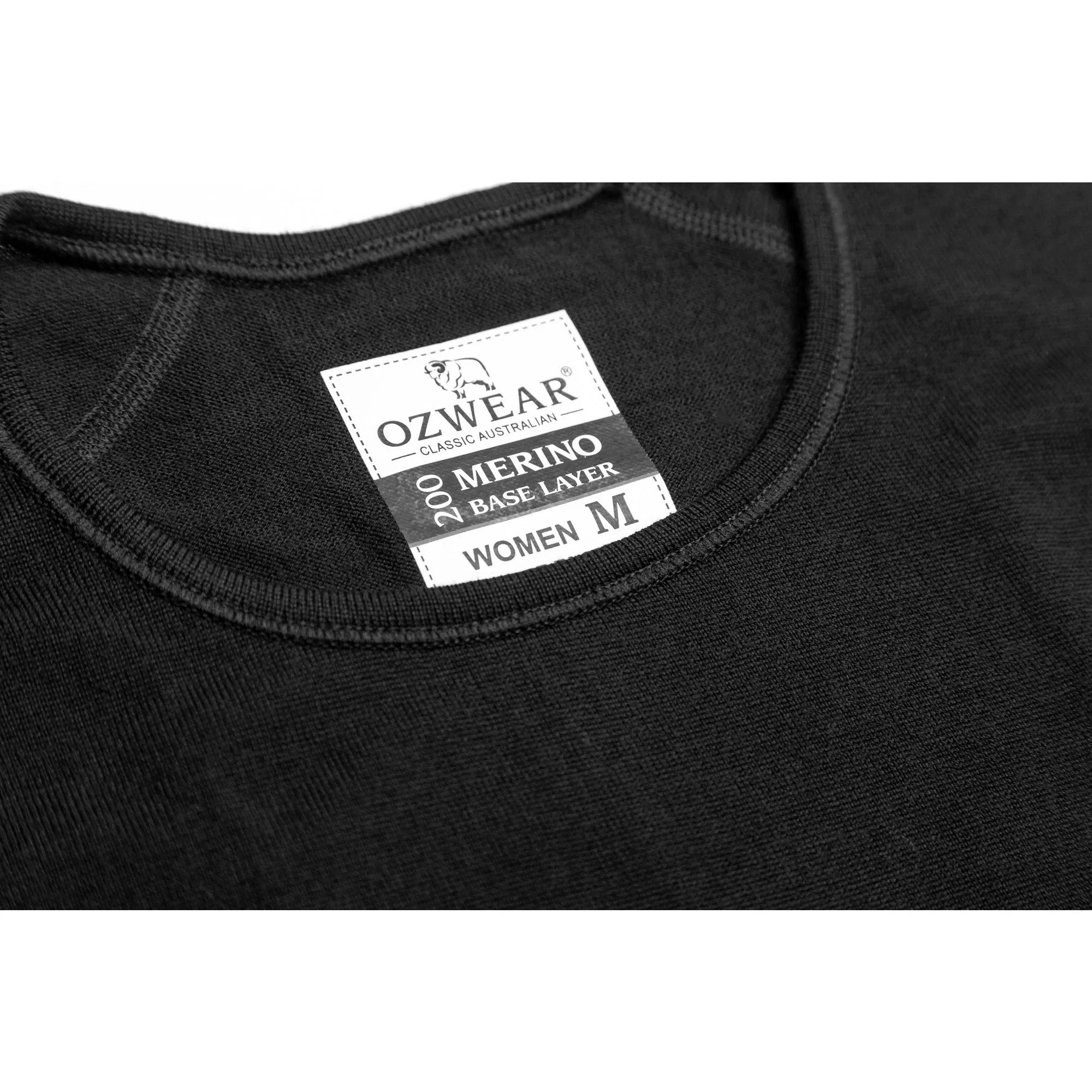 Ozwear Women'S 200 100% Merino Wool Long Sleeve Crew
