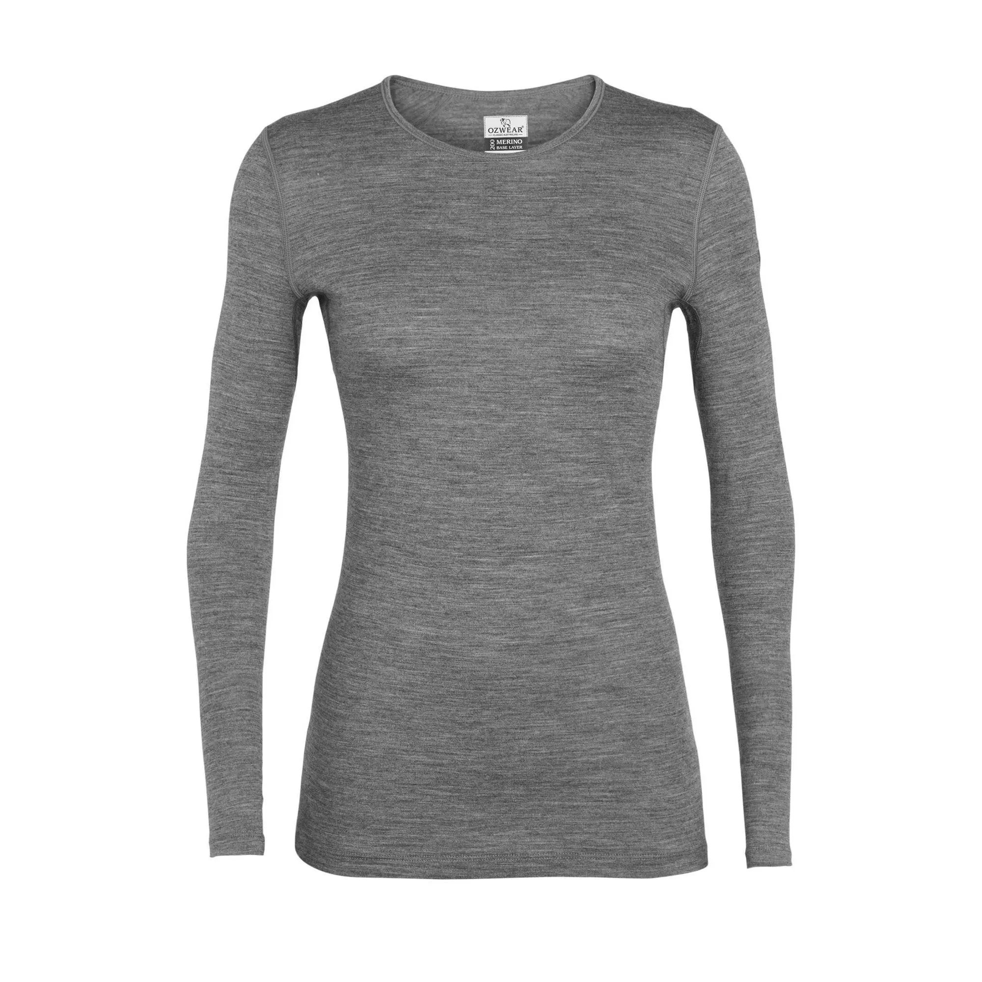 Ozwear Women'S 200 100% Merino Wool Long Sleeve Crew