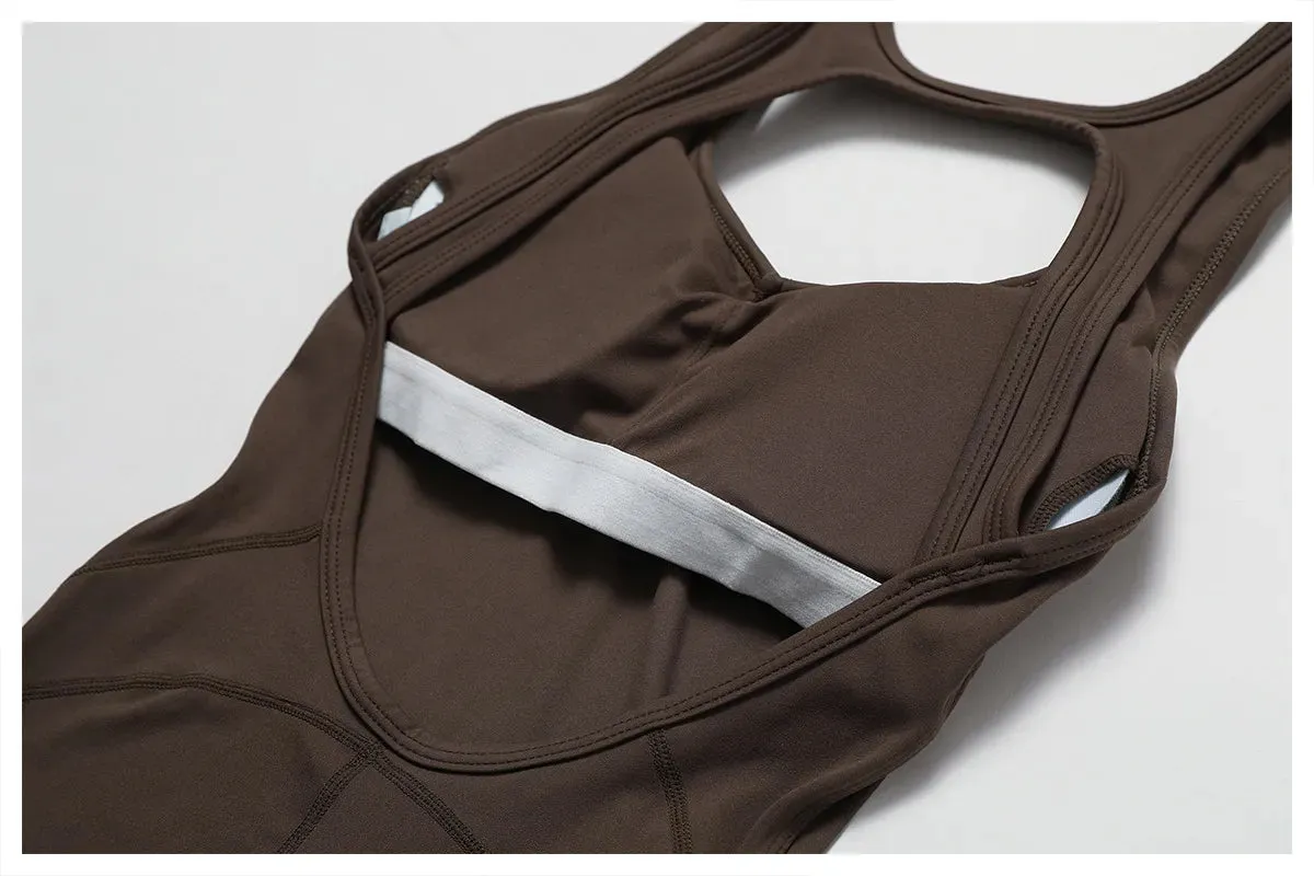 Palmer  V-Back Gym Jumpsuit