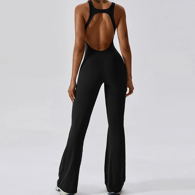 Palmer  V-Back Gym Jumpsuit