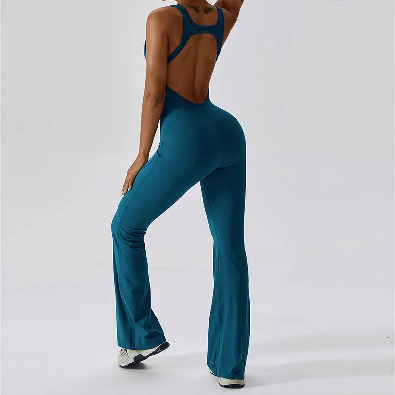 Palmer  V-Back Gym Jumpsuit