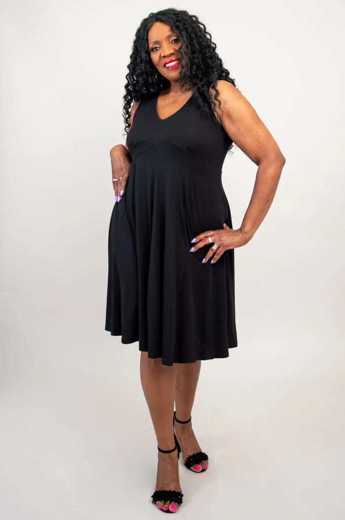 Pamela Dress, Black, Bamboo