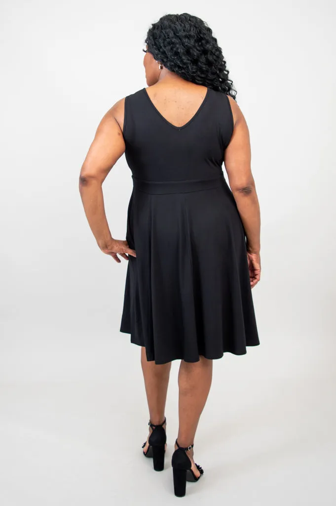 Pamela Dress, Black, Bamboo