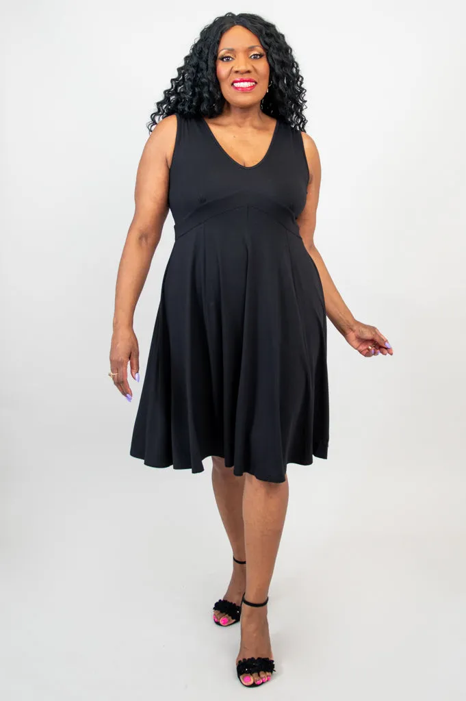 Pamela Dress, Black, Bamboo