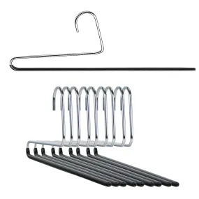 Pant Hanger with Grip Coating, Reverse Hook, KH-35U, Black