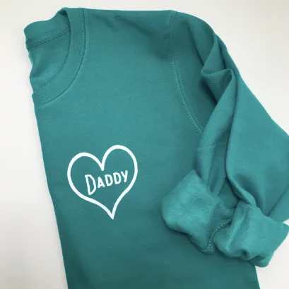 Personalised Heart Over Sized Sweater