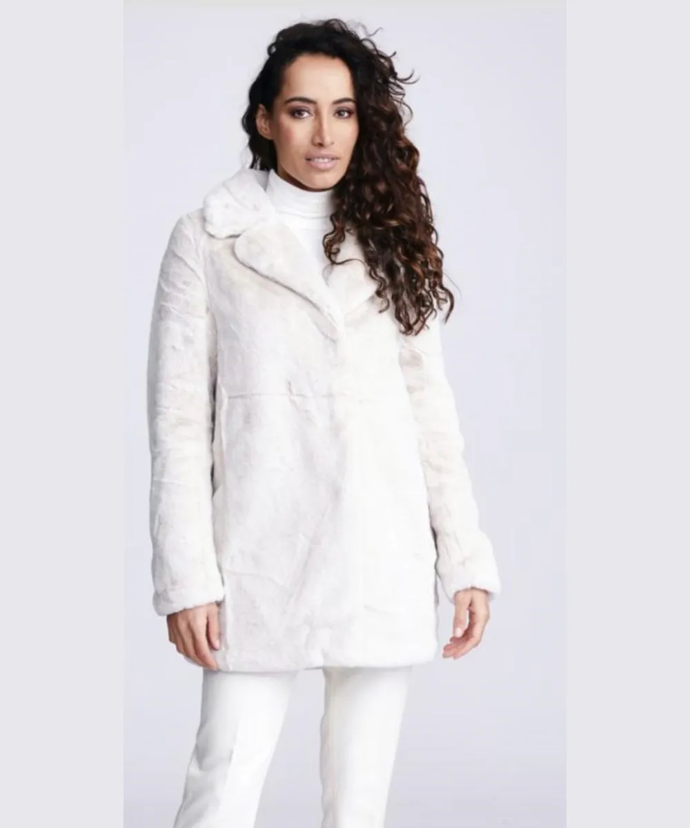PIA ROSSINI KENNEDY FAUX FUR COAT