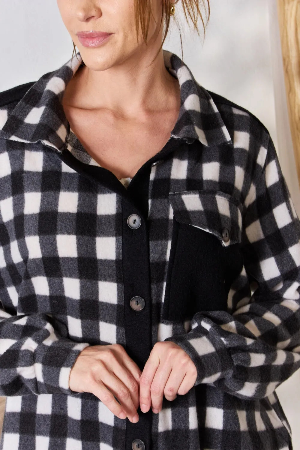 Plaid Button Up Jacket