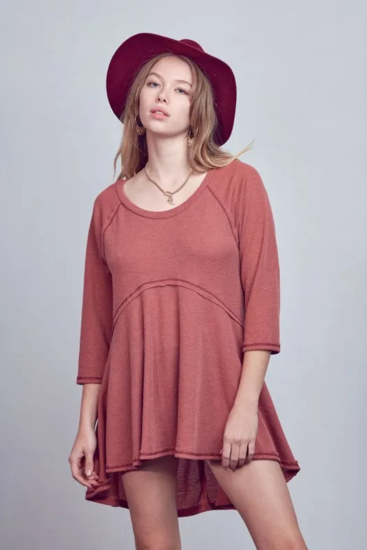 Plus Thermal Hi Low Babydoll Tunic