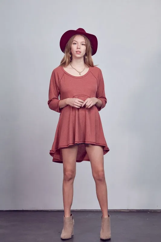 Plus Thermal Hi Low Babydoll Tunic