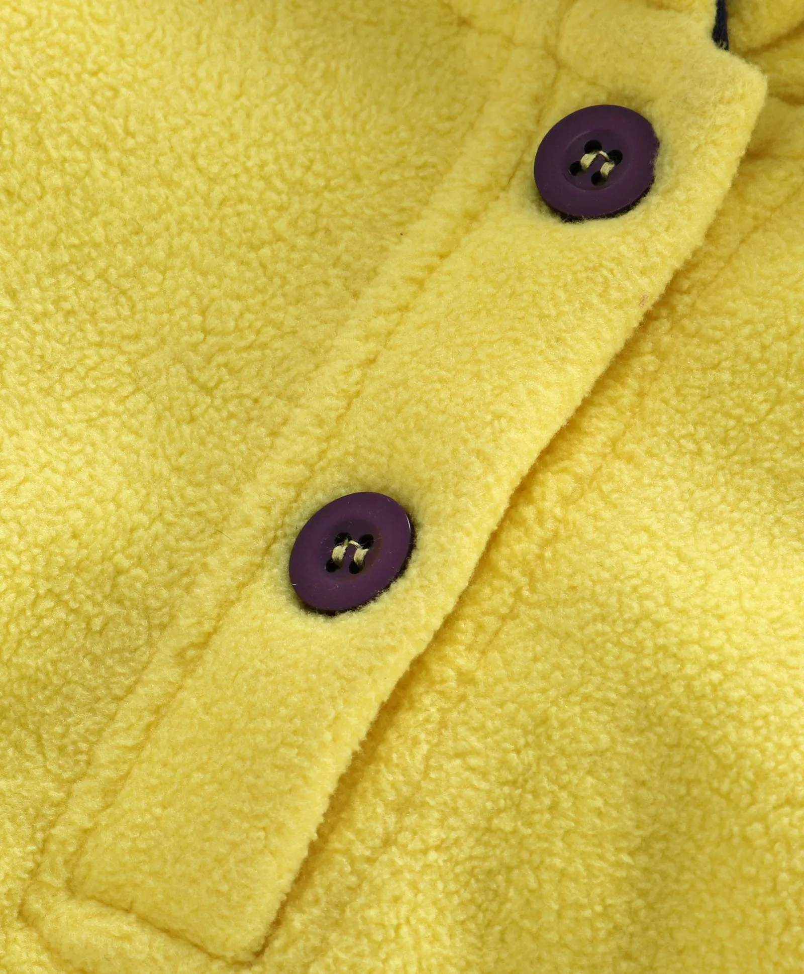 Polar-Fleece Yellow Hoodie Sweatshirt For Unisex Baby