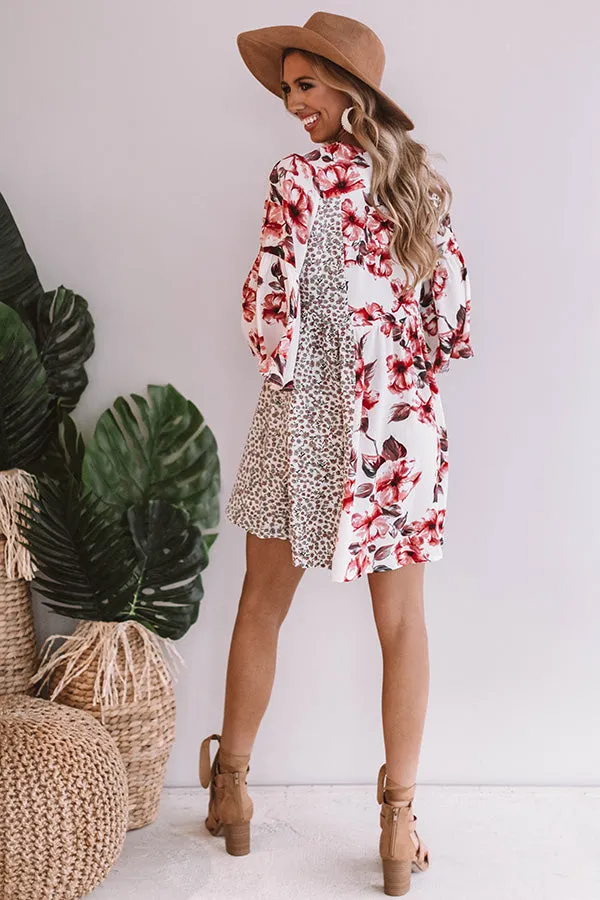 Prosecco In Portofino Floral Babydoll Dress in Ivory