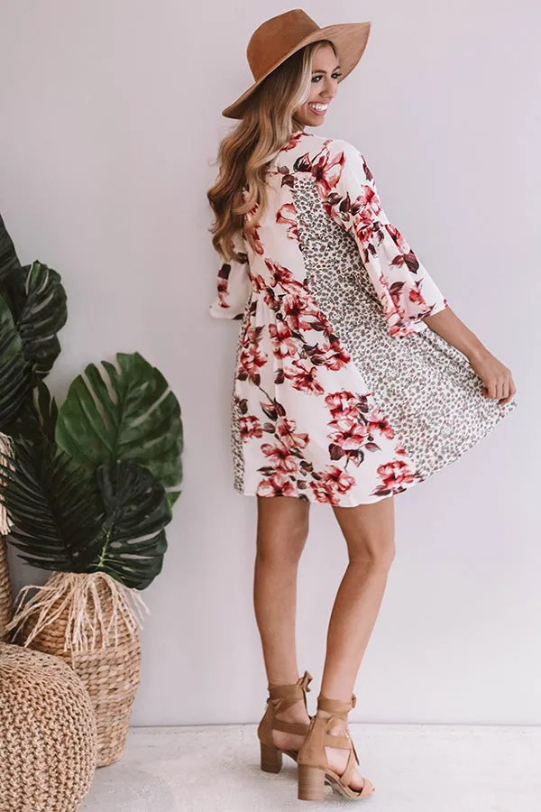 Prosecco In Portofino Floral Babydoll Dress in Ivory