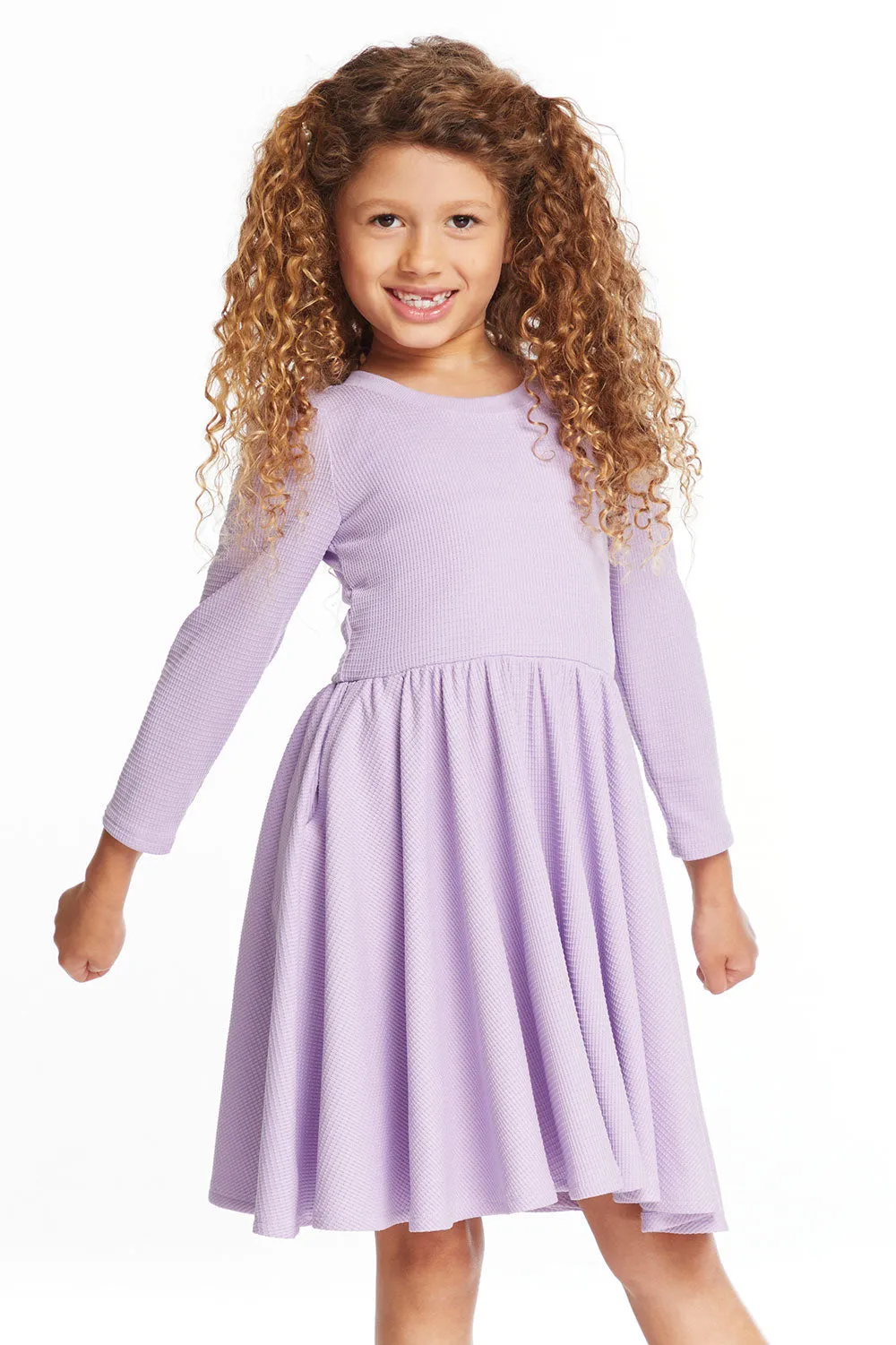 Puff Long Sleeve Girls Dragon Fly Dress with Twirl Skirt