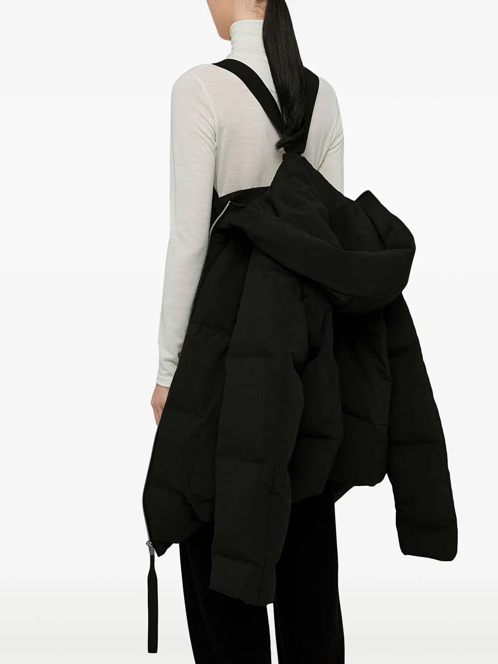 Quilted down jacket