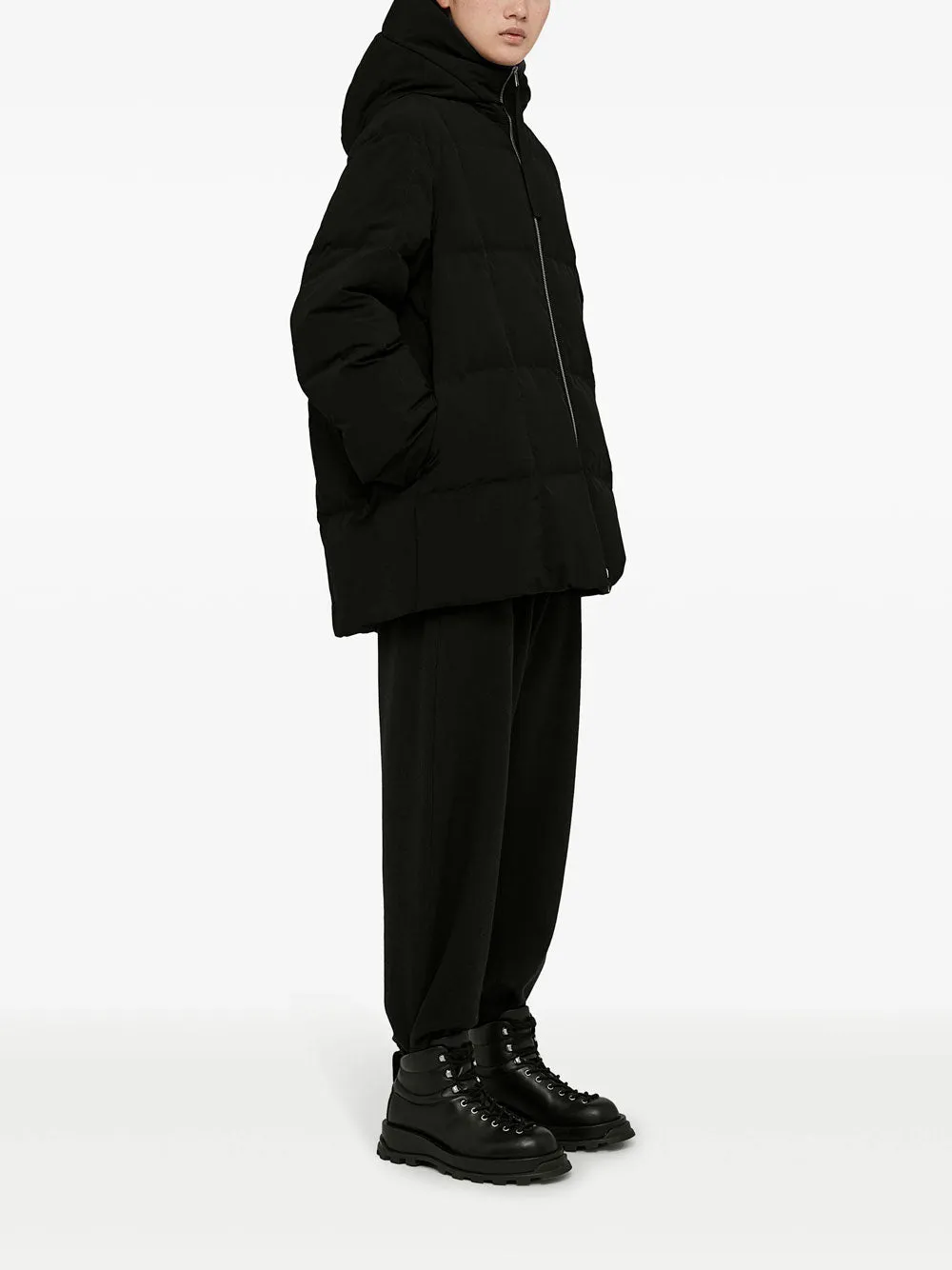 Quilted down jacket