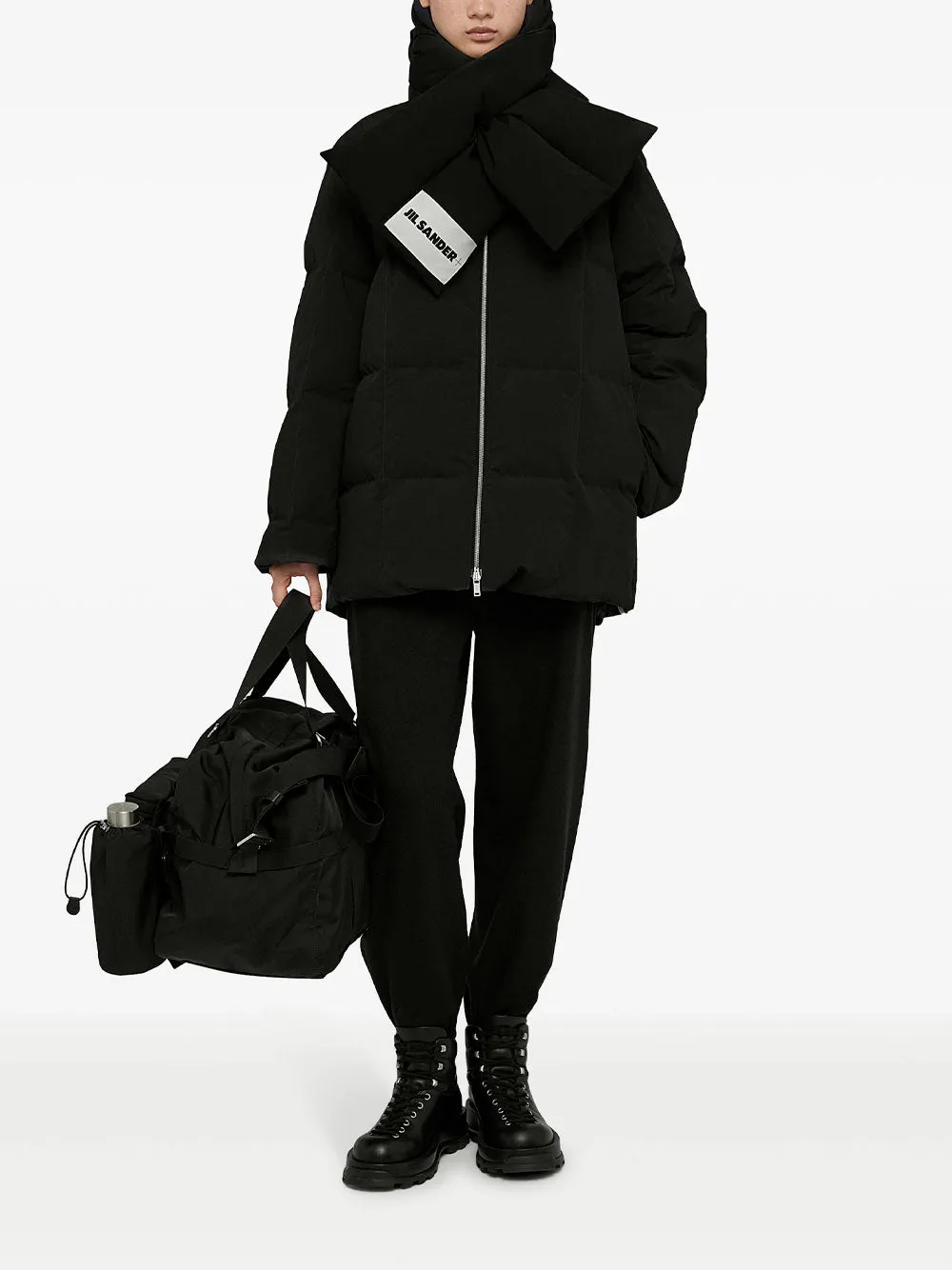 Quilted down jacket