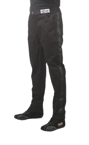 RaceQuip Single Layer Fire Suit Pants - Black - Small - 112002