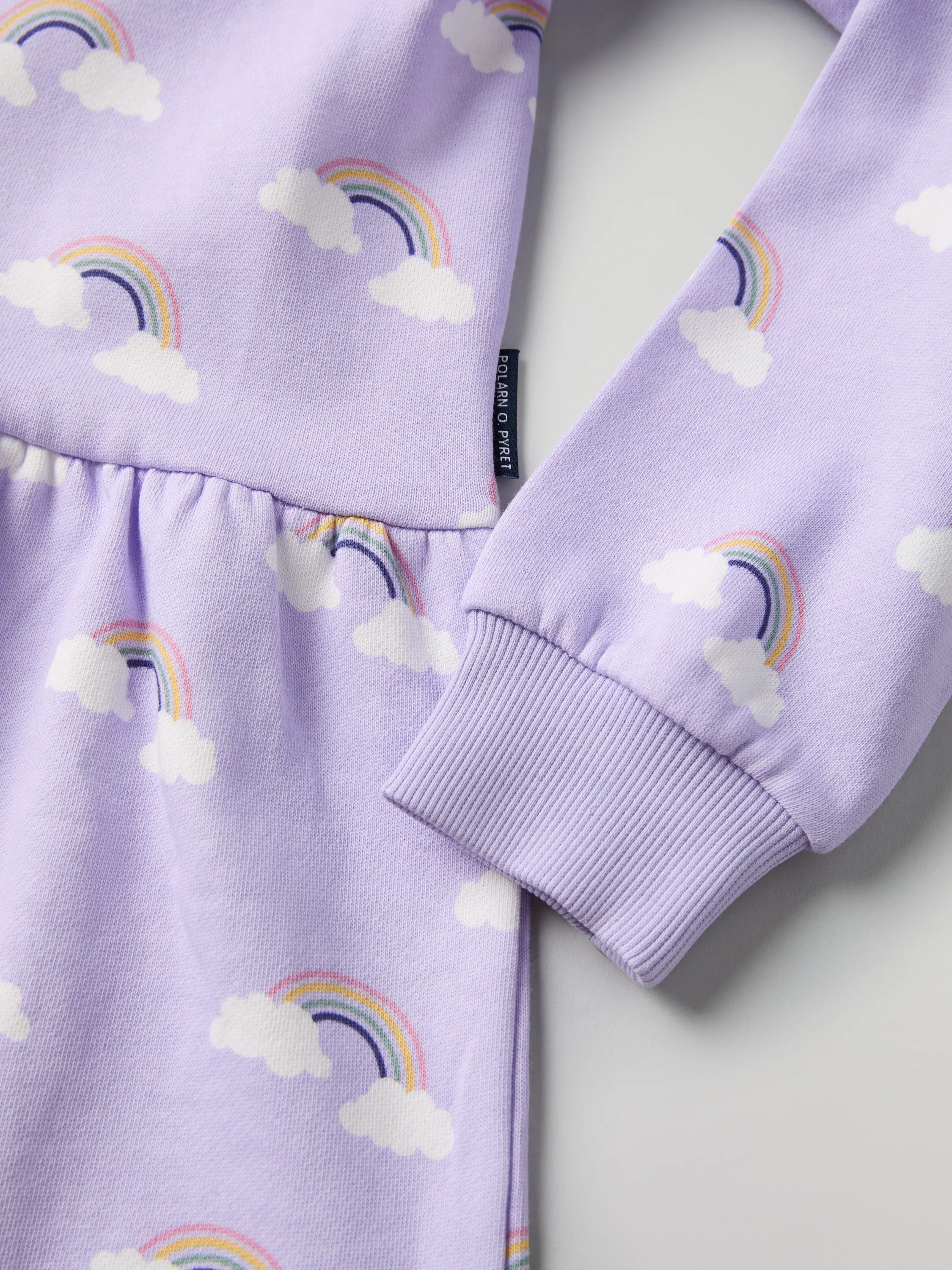 Rainbow Print Kids Sweatshirt Dress