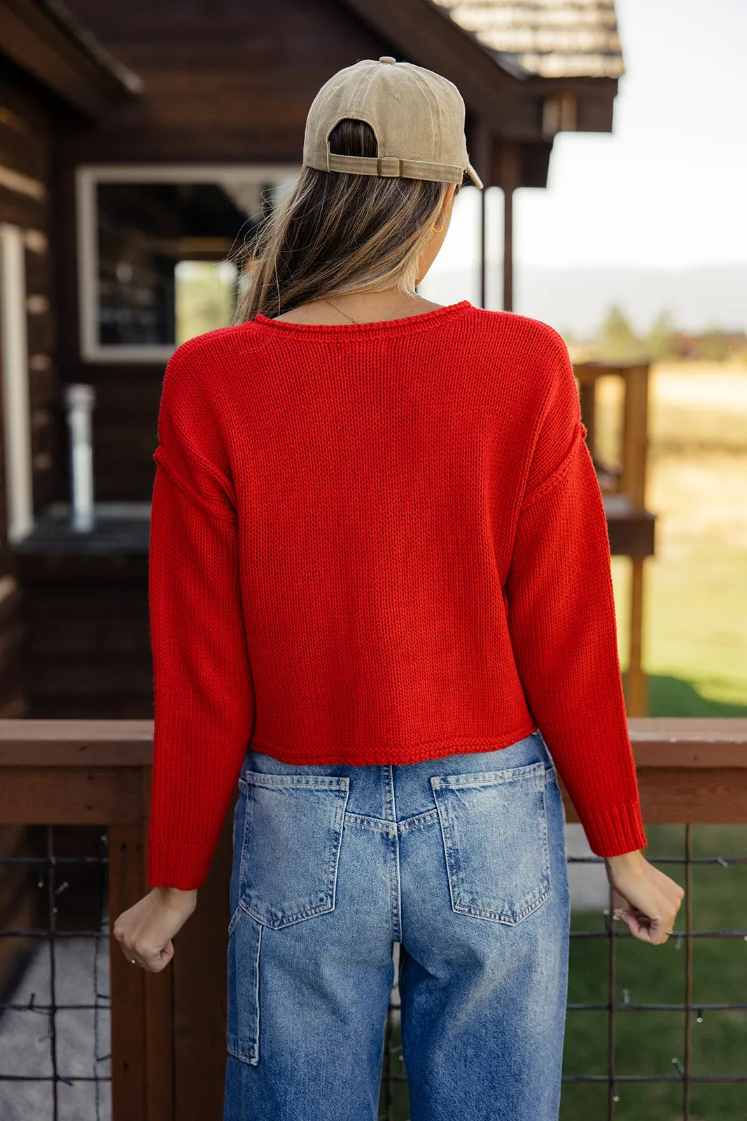 Rekindled Flames Cropped Cardigan