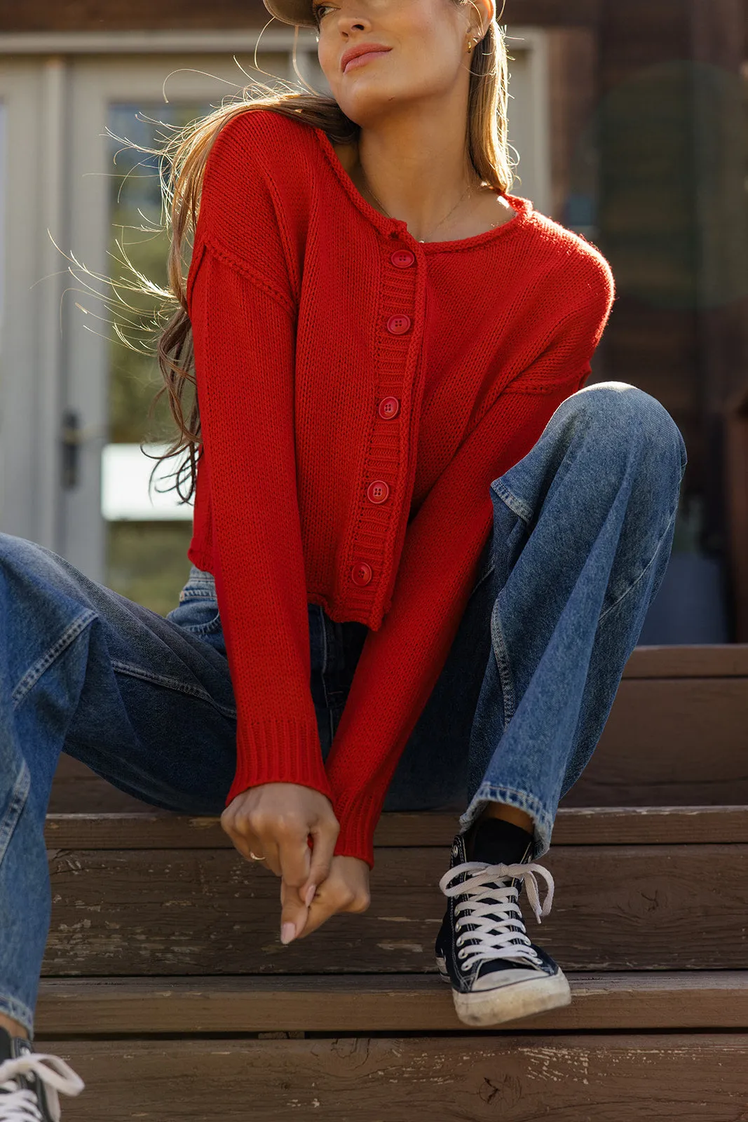 Rekindled Flames Cropped Cardigan