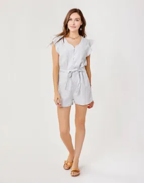 Remi Romper: Cloud Stripe