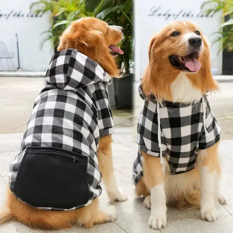 Reversible Plaid Dog Winter Coat